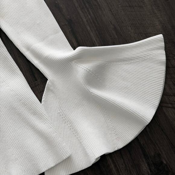 PALMER//HARDING Ribbed Knit Tunic Shirt – White - Picture 3 of 4